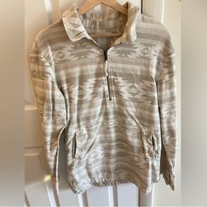 Sonoma Aztec Patterned Half-Zip Sweatshirt